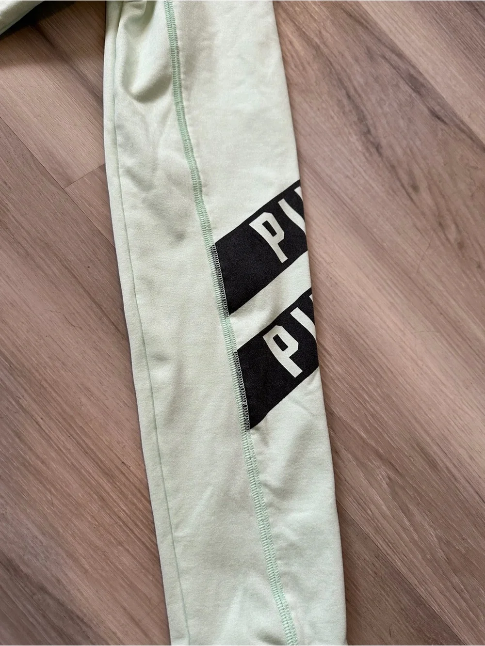 Women’s Pink Victoria Secret Mint & Black Athletic 1/4 Zip Pullover Thumb Holes - Picture 4 of 5